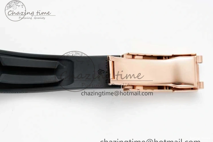 0517 Stretchable Daytona 116515 QF 1:1 Best Edition Black RG Dial on Oysterflex Rubber Strap SA 2273